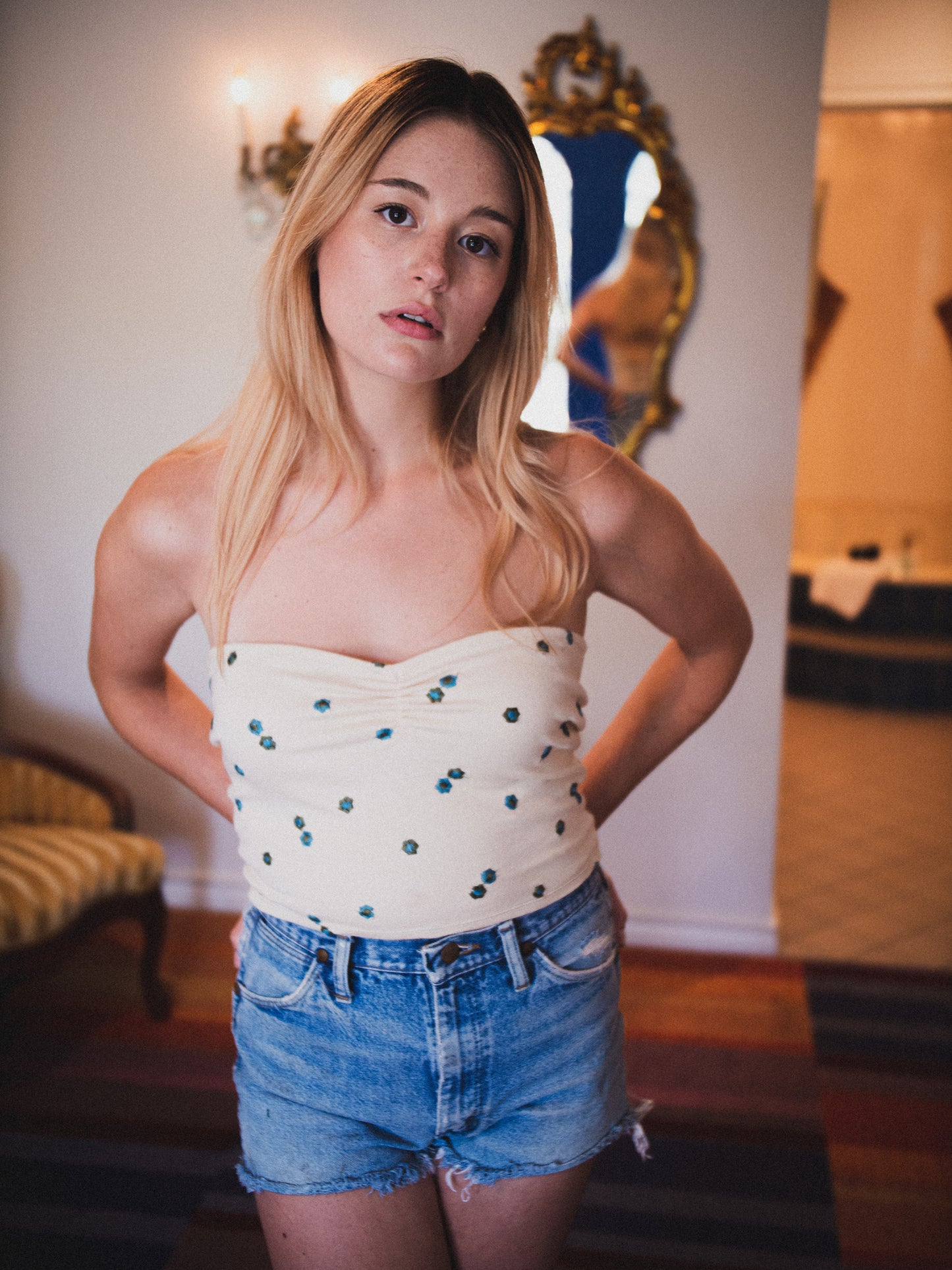 Ruth Tube Top in Brown-Eyed Susan