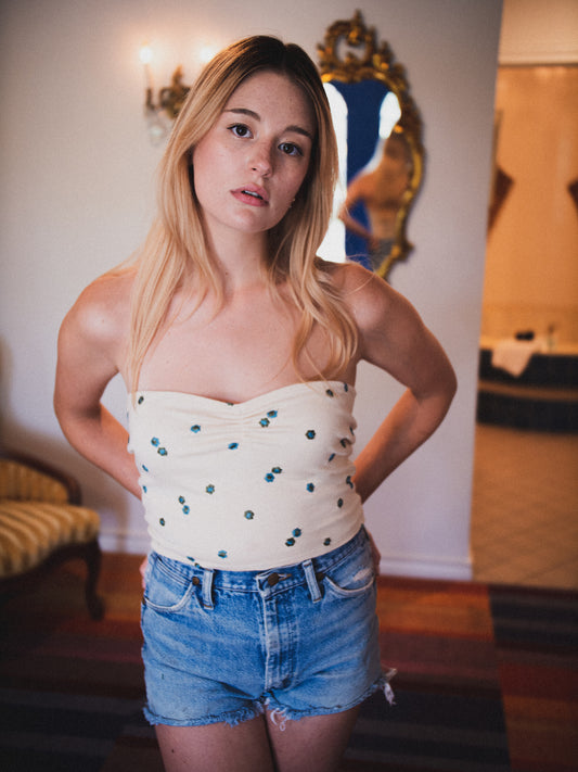 Ruth Tube Top in Brown-Eyed Susan